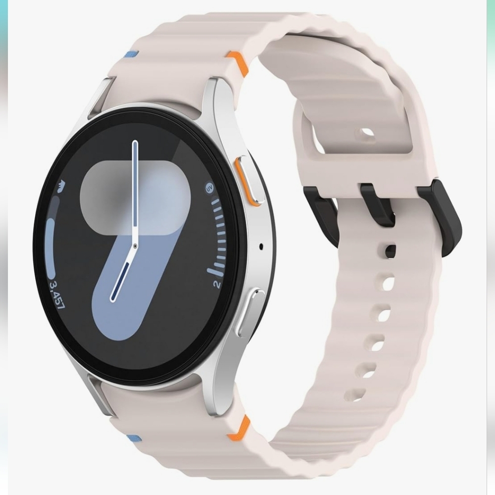 Samsung Galaxy Smartwatch Replacement Band White Silicone Watch Series 4 5 6 & 7